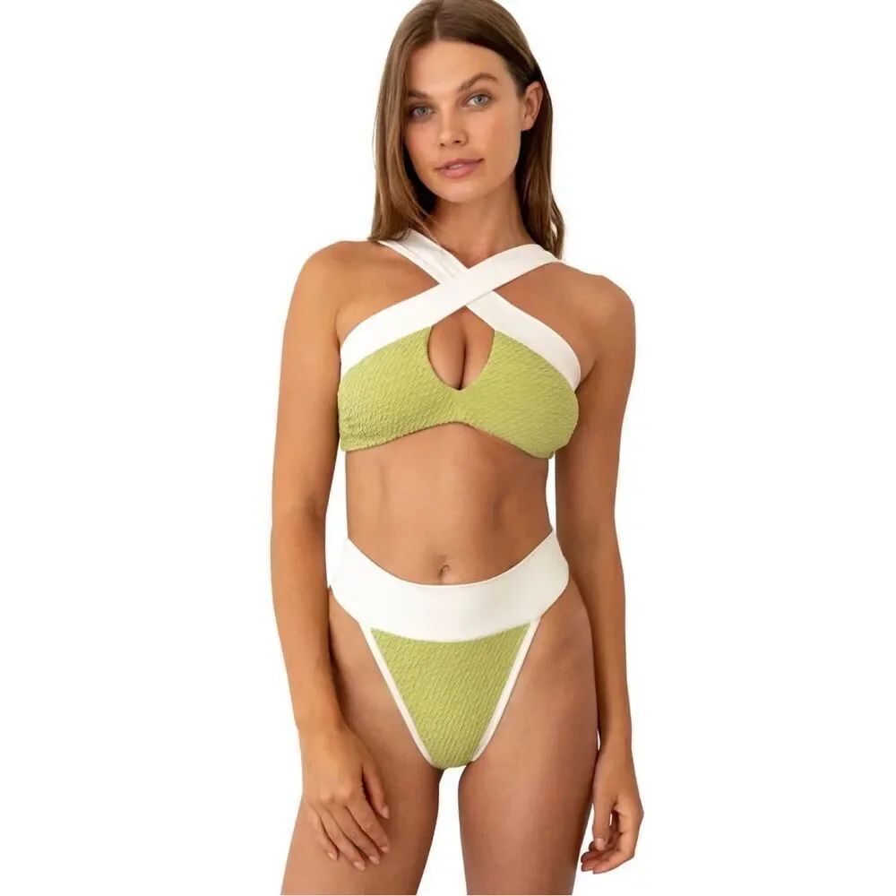 KYA FREE PEOPLE HIGH RISE SWIM BOTTOMS SIZE LARGE NWT